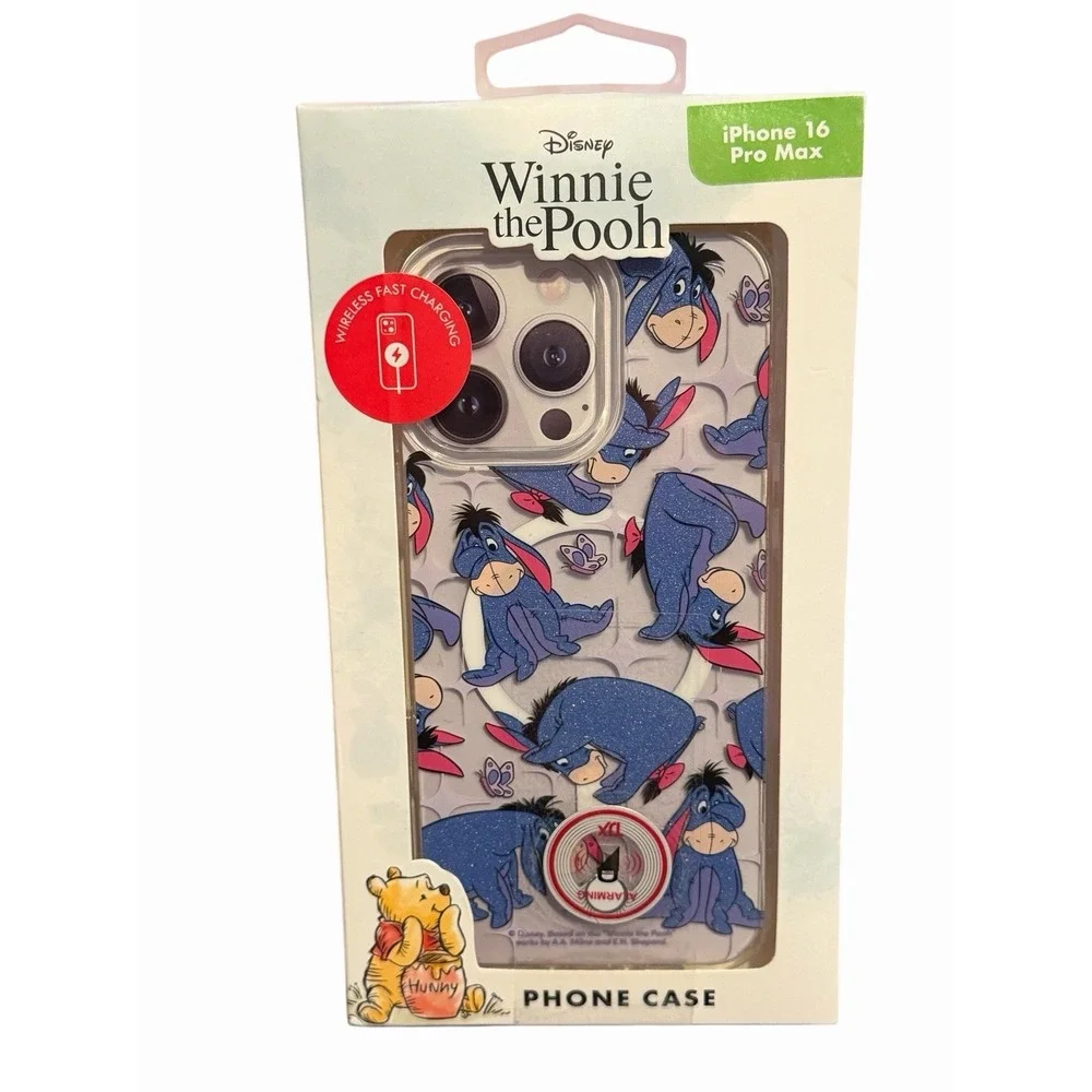 BRAND NEW Disney Glitter Winnie the Pooh EEYORE iPhone 16 Pro max Mag Safe
